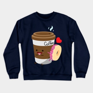 Coffee and Donut Crewneck Sweatshirt